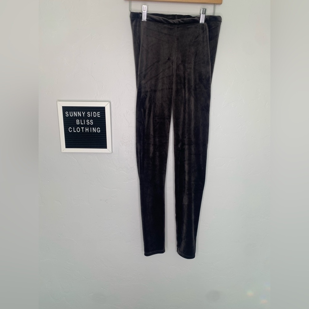 Felina Chocolate Brown Fuzzy Soft Straight Leg Lounge Leggings Size Medium
